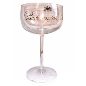 10 NWT Bohemian Goblets glasses Gold Crystal gift